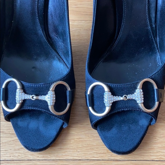 Gucci Shoes Gucci Hollywood Horsebit Peep Toe Pump Poshmark